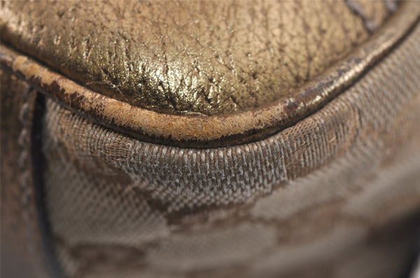 Authentic GUCCI Princy Ribbon Shoulder Hand Bag GG Canvas Leather Beige 6309J