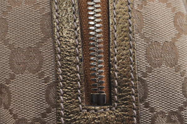 Authentic GUCCI Princy Ribbon Shoulder Hand Bag GG Canvas Leather Beige 6309J