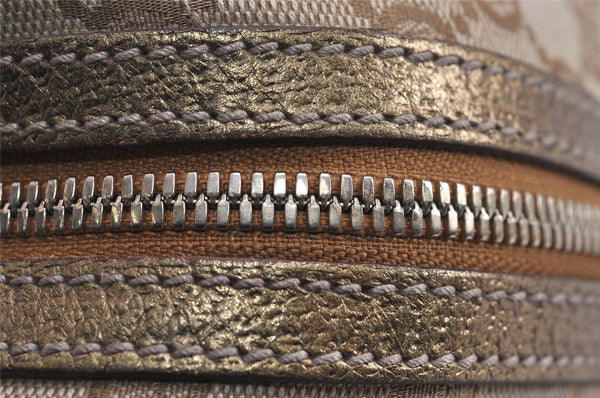 Authentic GUCCI Princy Ribbon Shoulder Hand Bag GG Canvas Leather Beige 6309J