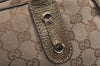 Authentic GUCCI Princy Ribbon Shoulder Hand Bag GG Canvas Leather Beige 6309J