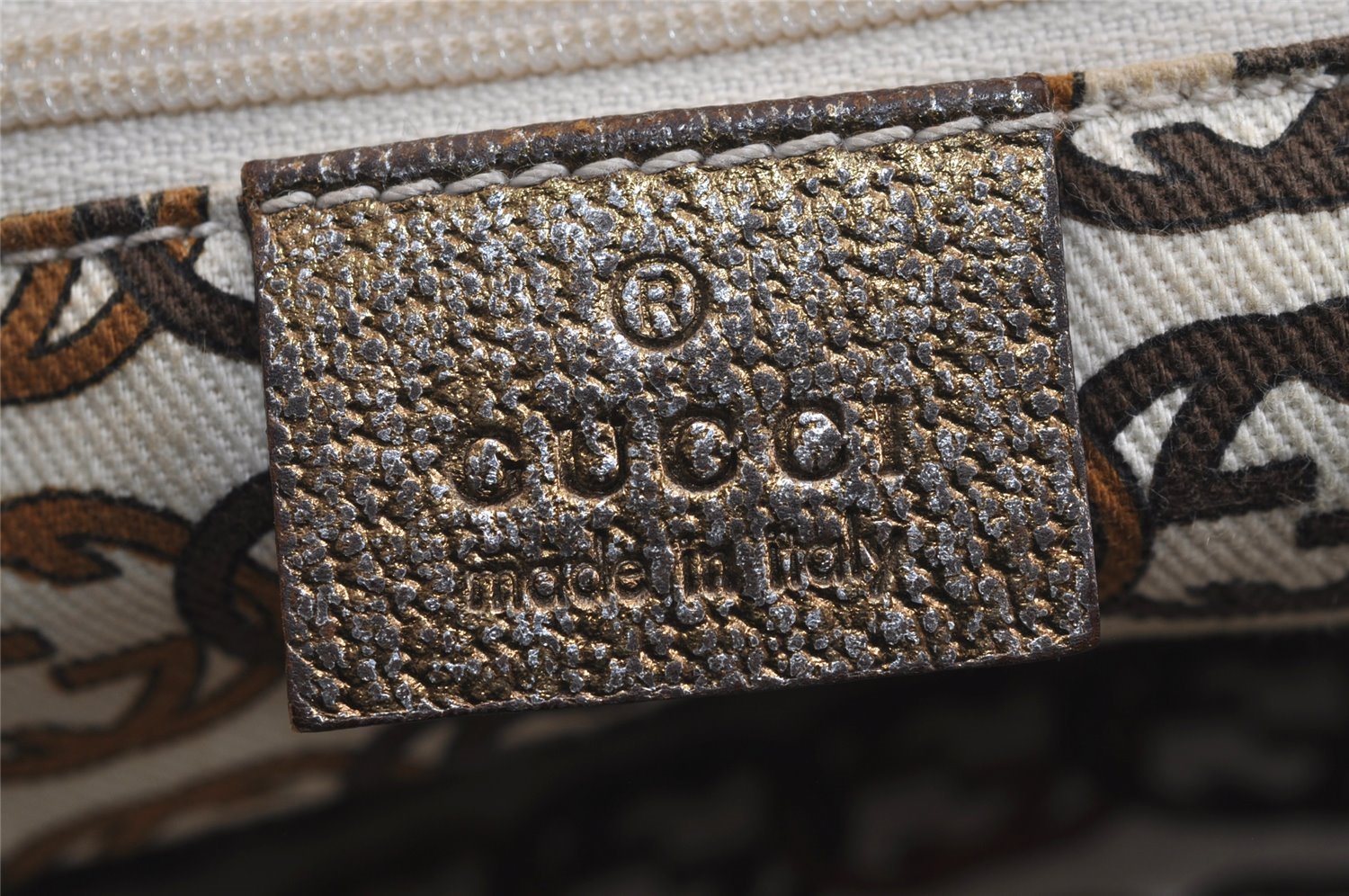 Authentic GUCCI Princy Ribbon Shoulder Hand Bag GG Canvas Leather Beige 6309J