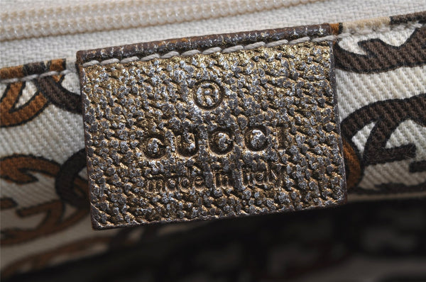 Authentic GUCCI Princy Ribbon Shoulder Hand Bag GG Canvas Leather Beige 6309J