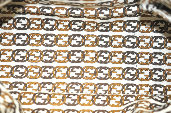 Authentic GUCCI Princy Ribbon Shoulder Hand Bag GG Canvas Leather Beige 6309J