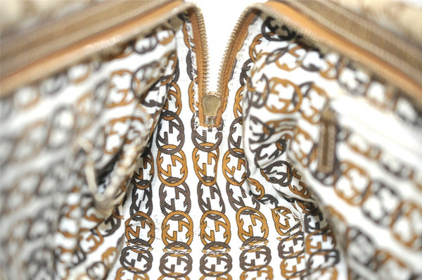 Authentic GUCCI Princy Ribbon Shoulder Hand Bag GG Canvas Leather Beige 6309J