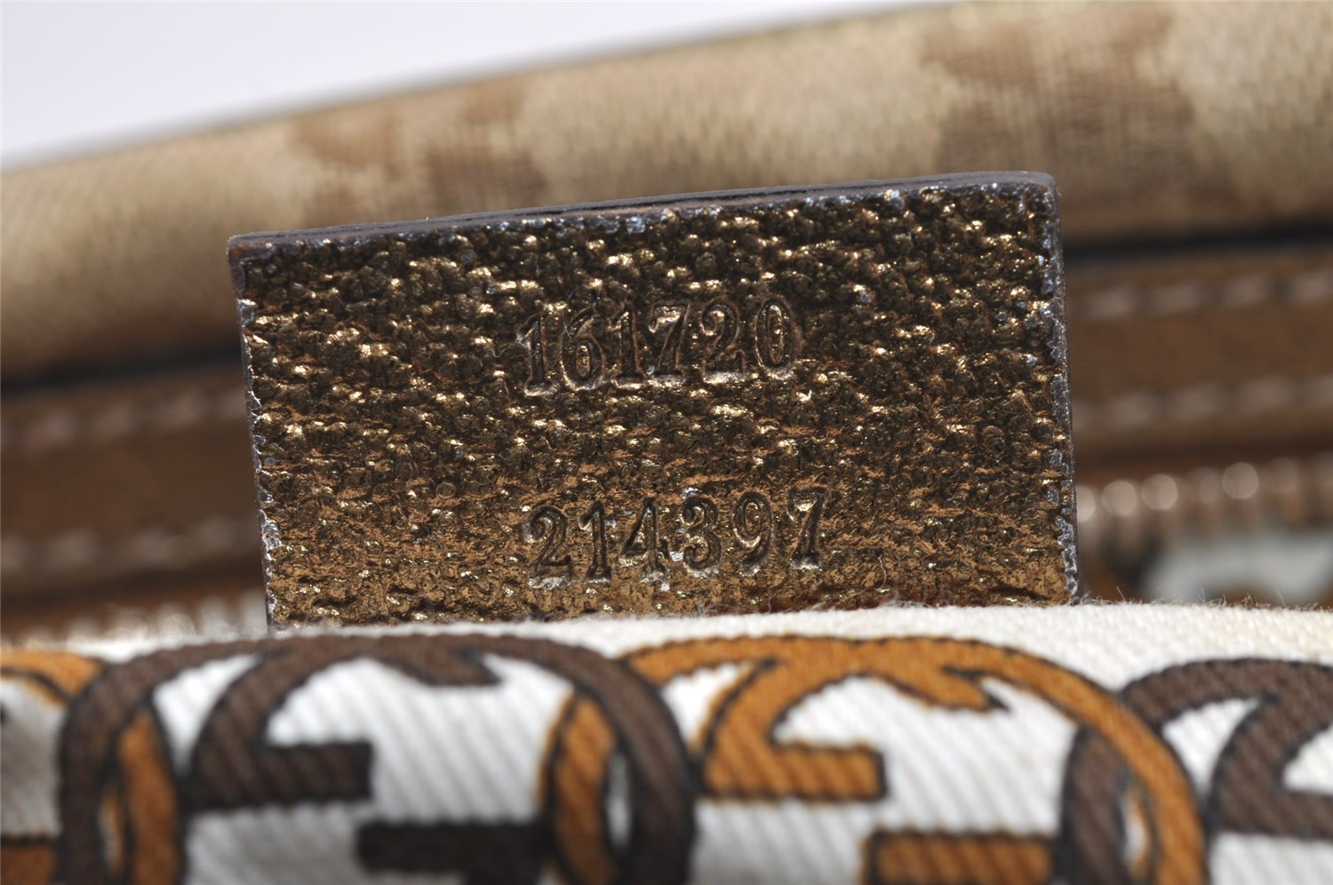 Authentic GUCCI Princy Ribbon Shoulder Hand Bag GG Canvas Leather Beige 6309J