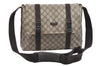 Authentic GUCCI Hand Shoulder Cross Body Bag GG PVC Canvas 122373 Brown 6310J