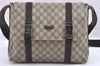 Authentic GUCCI Hand Shoulder Cross Body Bag GG PVC Canvas 122373 Brown 6310J