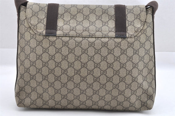 Authentic GUCCI Hand Shoulder Cross Body Bag GG PVC Canvas 122373 Brown 6310J