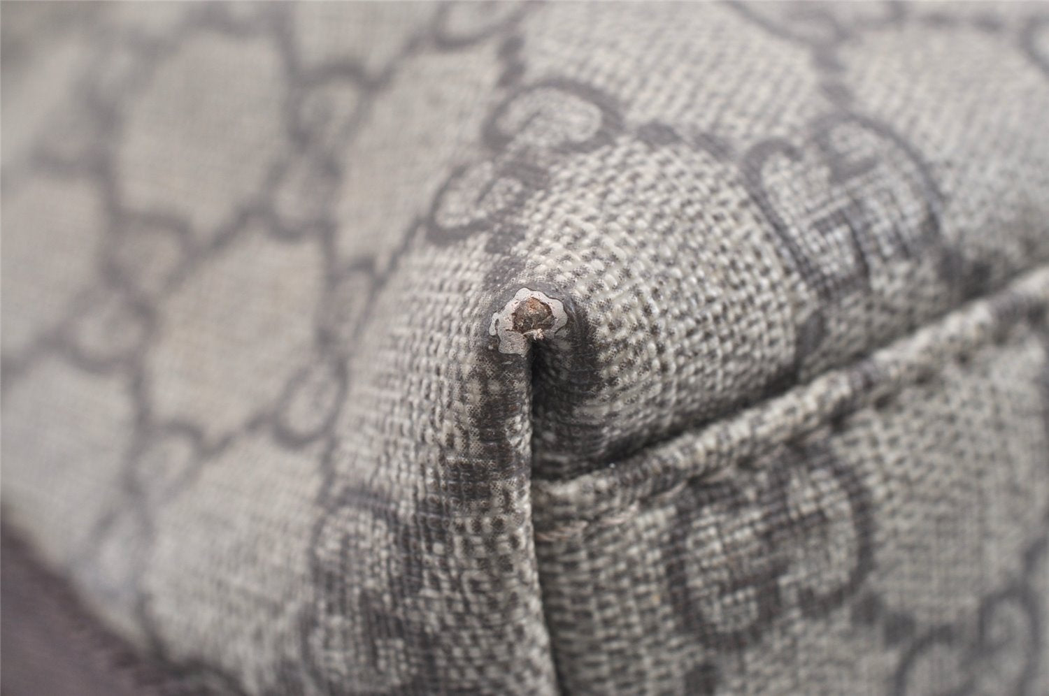 Authentic GUCCI Hand Shoulder Cross Body Bag GG PVC Canvas 122373 Brown 6310J