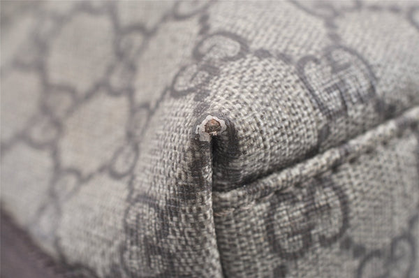 Authentic GUCCI Hand Shoulder Cross Body Bag GG PVC Canvas 122373 Brown 6310J