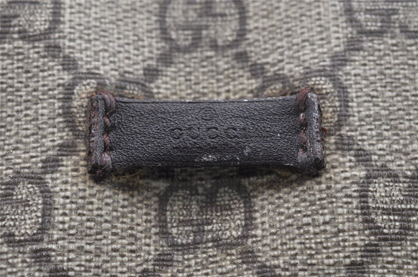 Authentic GUCCI Hand Shoulder Cross Body Bag GG PVC Canvas 122373 Brown 6310J