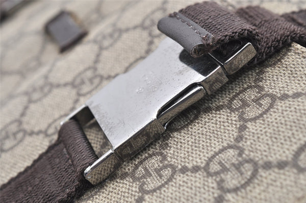 Authentic GUCCI Hand Shoulder Cross Body Bag GG PVC Canvas 122373 Brown 6310J