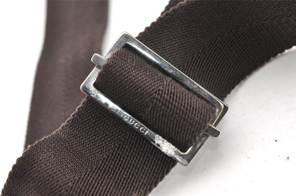 Authentic GUCCI Hand Shoulder Cross Body Bag GG PVC Canvas 122373 Brown 6310J