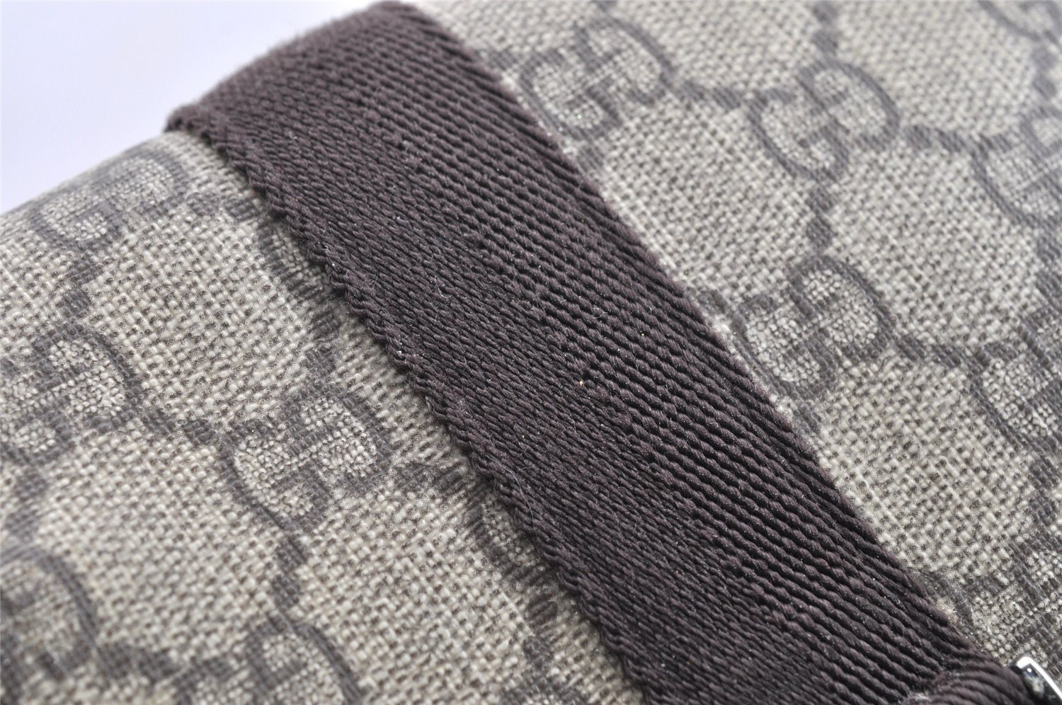 Authentic GUCCI Hand Shoulder Cross Body Bag GG PVC Canvas 122373 Brown 6310J