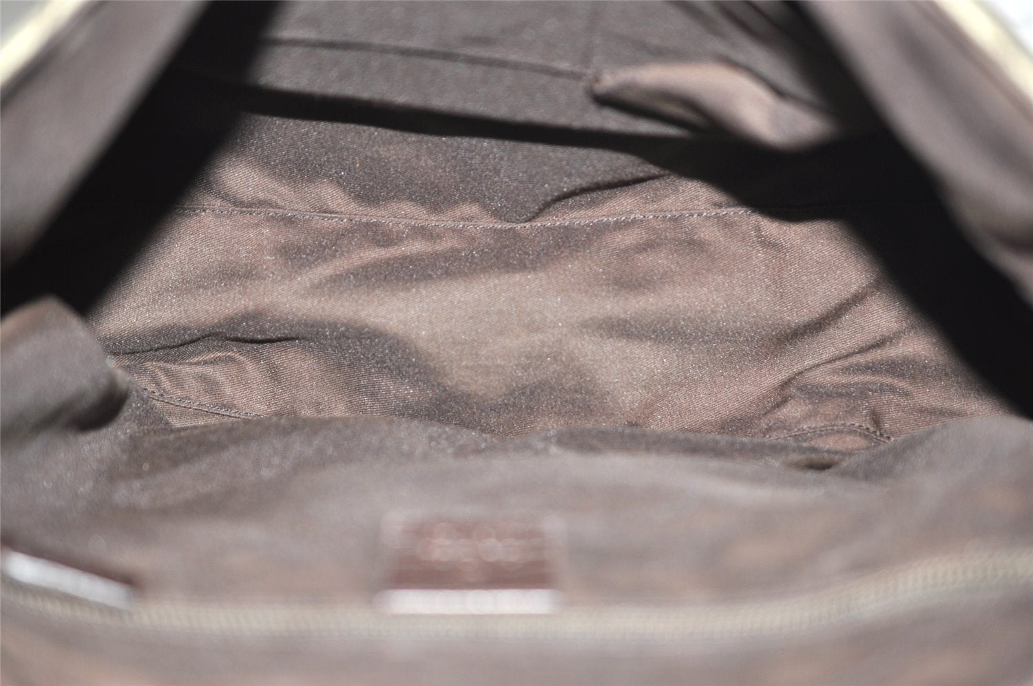 Authentic GUCCI Hand Shoulder Cross Body Bag GG PVC Canvas 122373 Brown 6310J