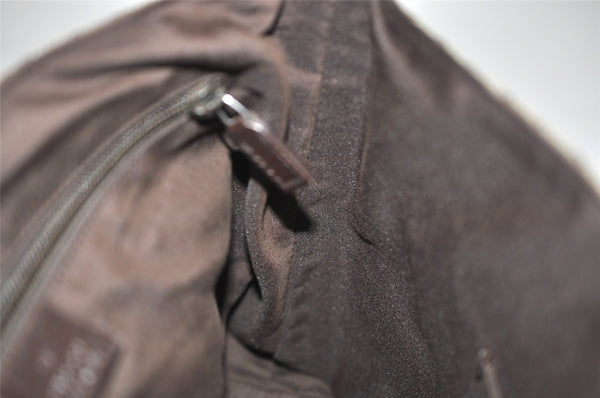 Authentic GUCCI Hand Shoulder Cross Body Bag GG PVC Canvas 122373 Brown 6310J