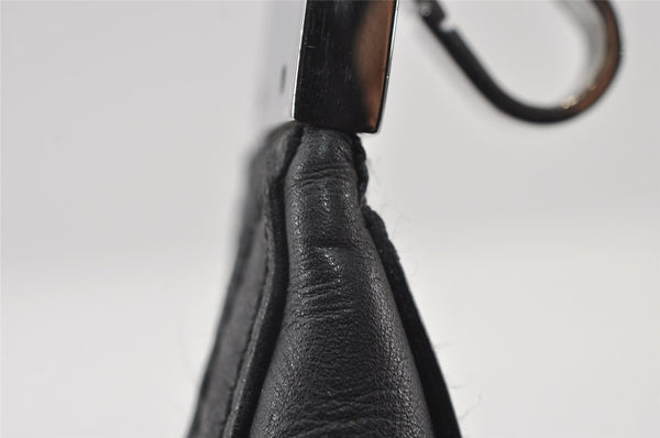 Authentic GUCCI Vintage Shoulder Bag Purse Leather 0013812 Black 6311I