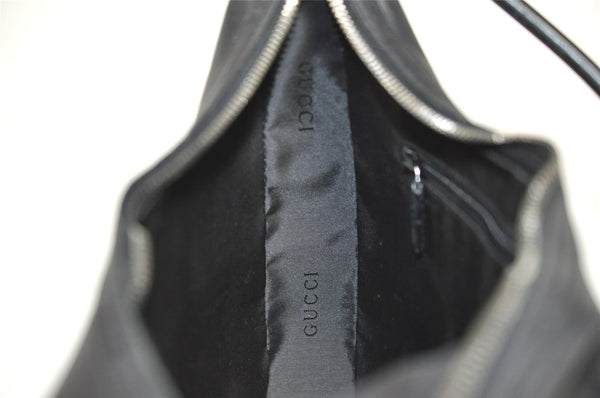 Authentic GUCCI Vintage Shoulder Bag Purse Leather 0013812 Black 6311I
