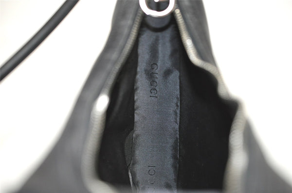 Authentic GUCCI Vintage Shoulder Bag Purse Leather 0013812 Black 6311I