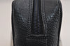 Authentic GUCCI Sherry Line Clutch Hand Bag Purse GG PVC Leather Navy Blue 6311J