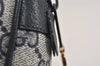 Authentic GUCCI Sherry Line Clutch Hand Bag Purse GG PVC Leather Navy Blue 6311J