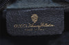 Authentic GUCCI Sherry Line Clutch Hand Bag Purse GG PVC Leather Navy Blue 6311J