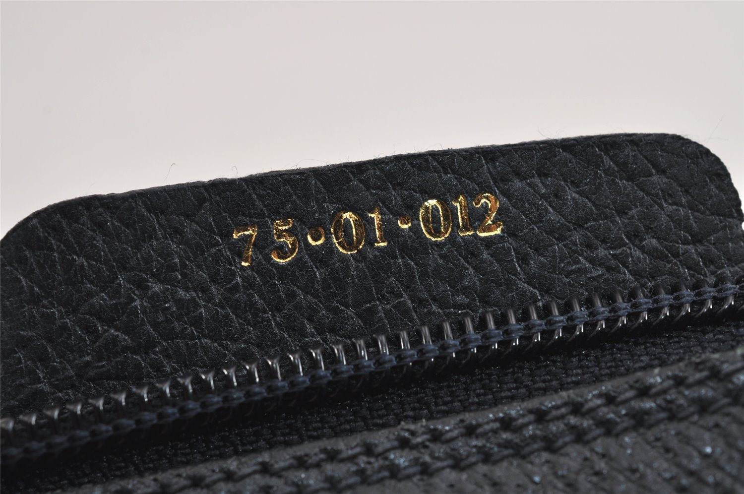 Authentic GUCCI Sherry Line Clutch Hand Bag Purse GG PVC Leather Navy Blue 6311J