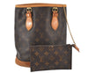 Authentic Louis Vuitton Monogram Bucket PM Shoulder Tote Bag M42238 Junk 6311K