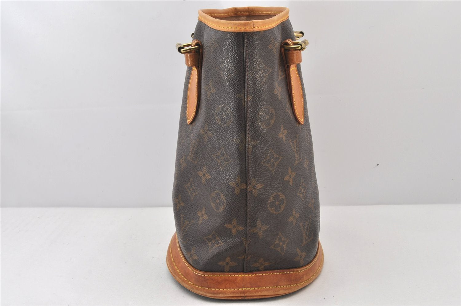Authentic Louis Vuitton Monogram Bucket PM Shoulder Tote Bag M42238 Junk 6311K