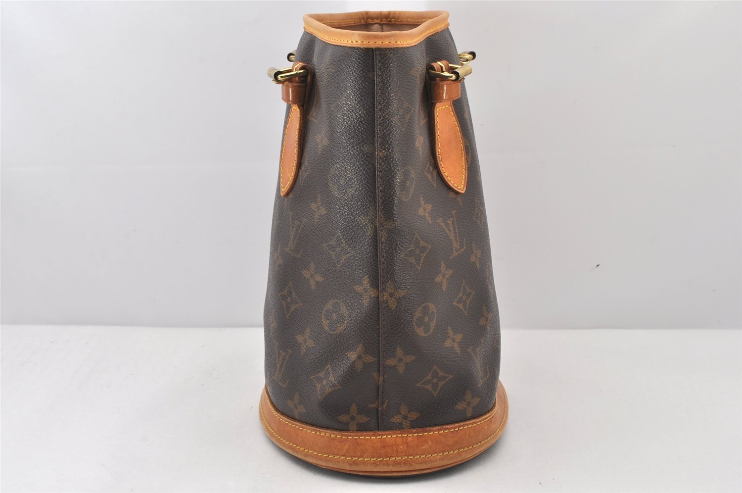 Authentic Louis Vuitton Monogram Bucket PM Shoulder Tote Bag M42238 Junk 6311K