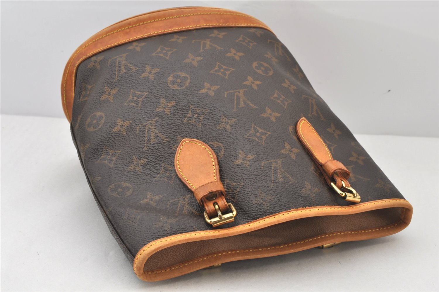 Authentic Louis Vuitton Monogram Bucket PM Shoulder Tote Bag M42238 Junk 6311K