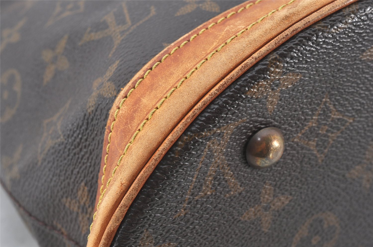 Authentic Louis Vuitton Monogram Bucket PM Shoulder Tote Bag M42238 Junk 6311K