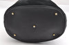 Authentic GUCCI Bamboo Drawstring Hand Bag Purse Suede Leather Black 6312J