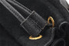 Authentic GUCCI Bamboo Drawstring Hand Bag Purse Suede Leather Black 6312J