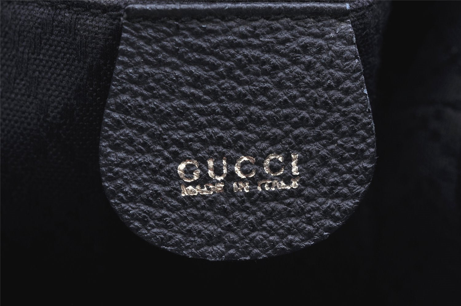 Authentic GUCCI Bamboo Drawstring Hand Bag Purse Suede Leather Black 6312J