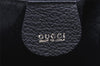 Authentic GUCCI Bamboo Drawstring Hand Bag Purse Suede Leather Black 6312J