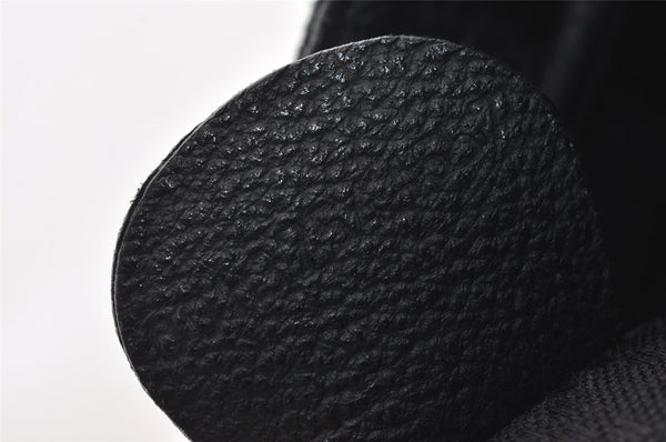 Authentic GUCCI Bamboo Drawstring Hand Bag Purse Suede Leather Black 6312J