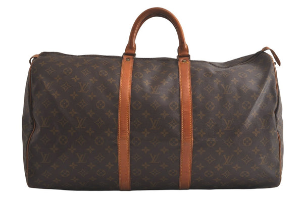 Authentic Louis Vuitton Monogram Keepall 55 Travel Boston Bag Old Model LV 6312K