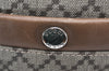 Authentic GUCCI Diamante Shoulder Cross Body Bag Purse PVC Leather Brown 6313K