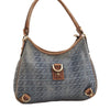 Authentic GUCCI Abbey Shoulder Bag Interlocking G Denim 130738 Blue 6314J