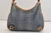 Authentic GUCCI Abbey Shoulder Bag Interlocking G Denim 130738 Blue 6314J