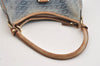 Authentic GUCCI Abbey Shoulder Bag Interlocking G Denim 130738 Blue 6314J