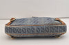 Authentic GUCCI Abbey Shoulder Bag Interlocking G Denim 130738 Blue 6314J