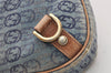 Authentic GUCCI Abbey Shoulder Bag Interlocking G Denim 130738 Blue 6314J