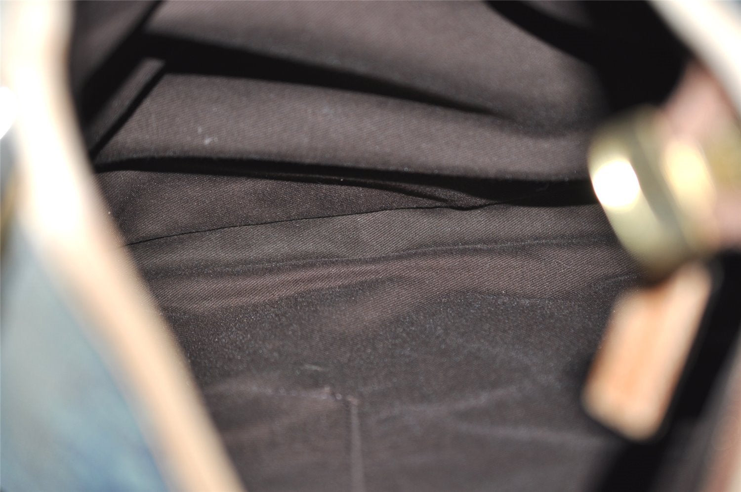 Authentic GUCCI Abbey Shoulder Bag Interlocking G Denim 130738 Blue 6314J