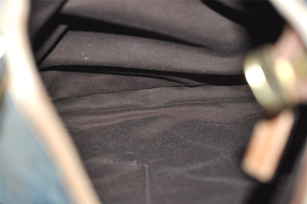 Authentic GUCCI Abbey Shoulder Bag Interlocking G Denim 130738 Blue 6314J