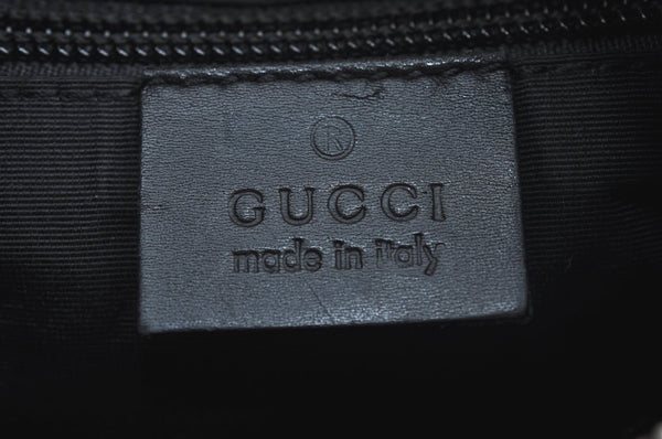 Authentic GUCCI Shoulder Hand Bag Purse GG Canvas Leather 0190537 Black 6315J