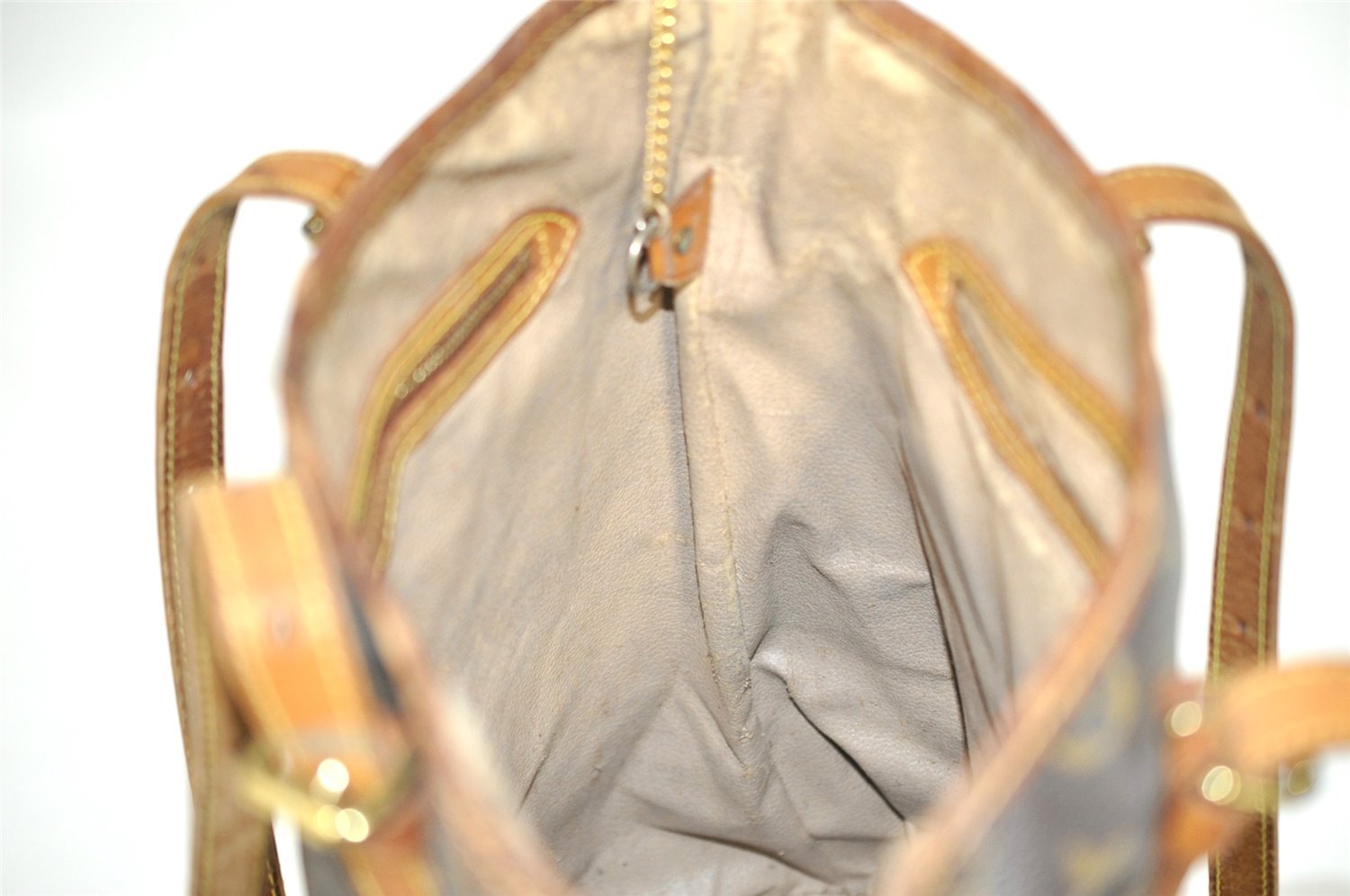 Authentic Louis Vuitton Monogram Bucket GM Shoulder Tote Bag M42236 Junk 6316I