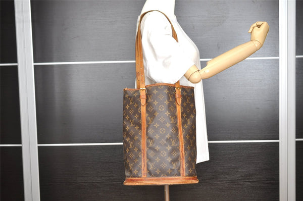 Authentic Louis Vuitton Monogram Bucket GM Shoulder Tote Bag M42236 Junk 6316I