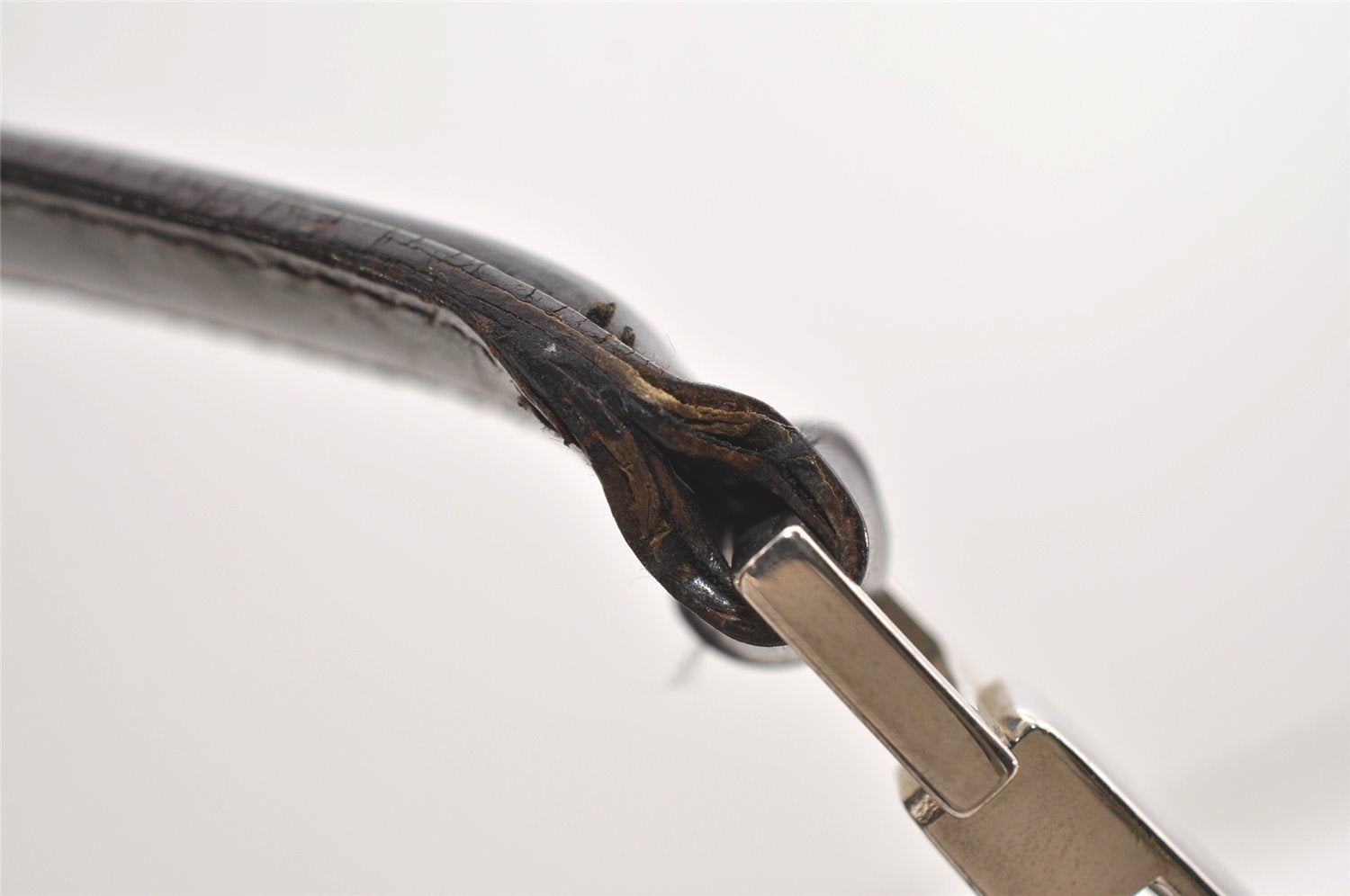 Authentic GUCCI Shoulder Hand Bag Purse GG Canvas Leather 0000602 Brown 6316J